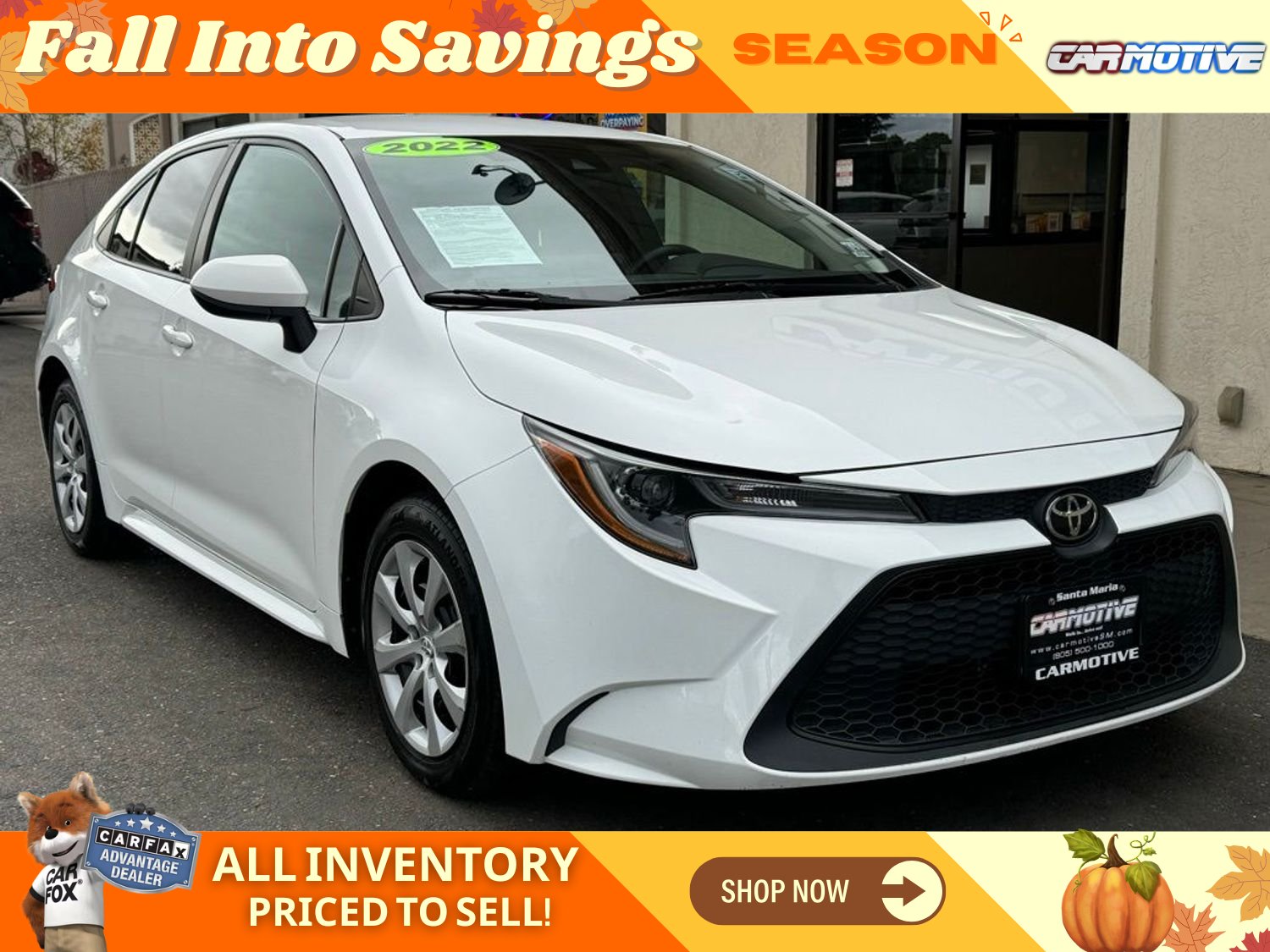 White, 2022 TOYOTA COROLLA Image 