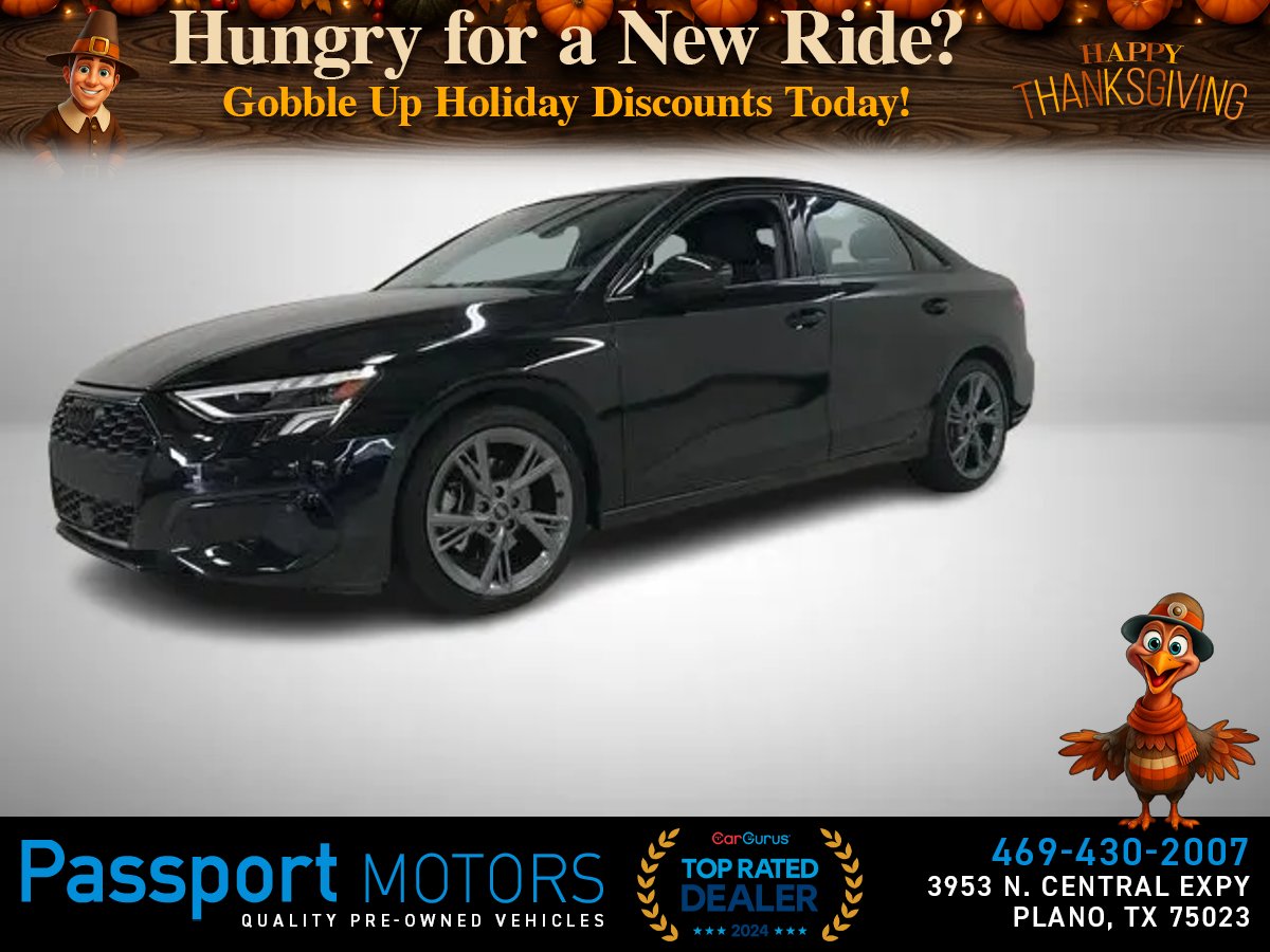 2024 AUDI A3/BLACK OPTIC SPORT PACKAGE/PANO ROOF Image 