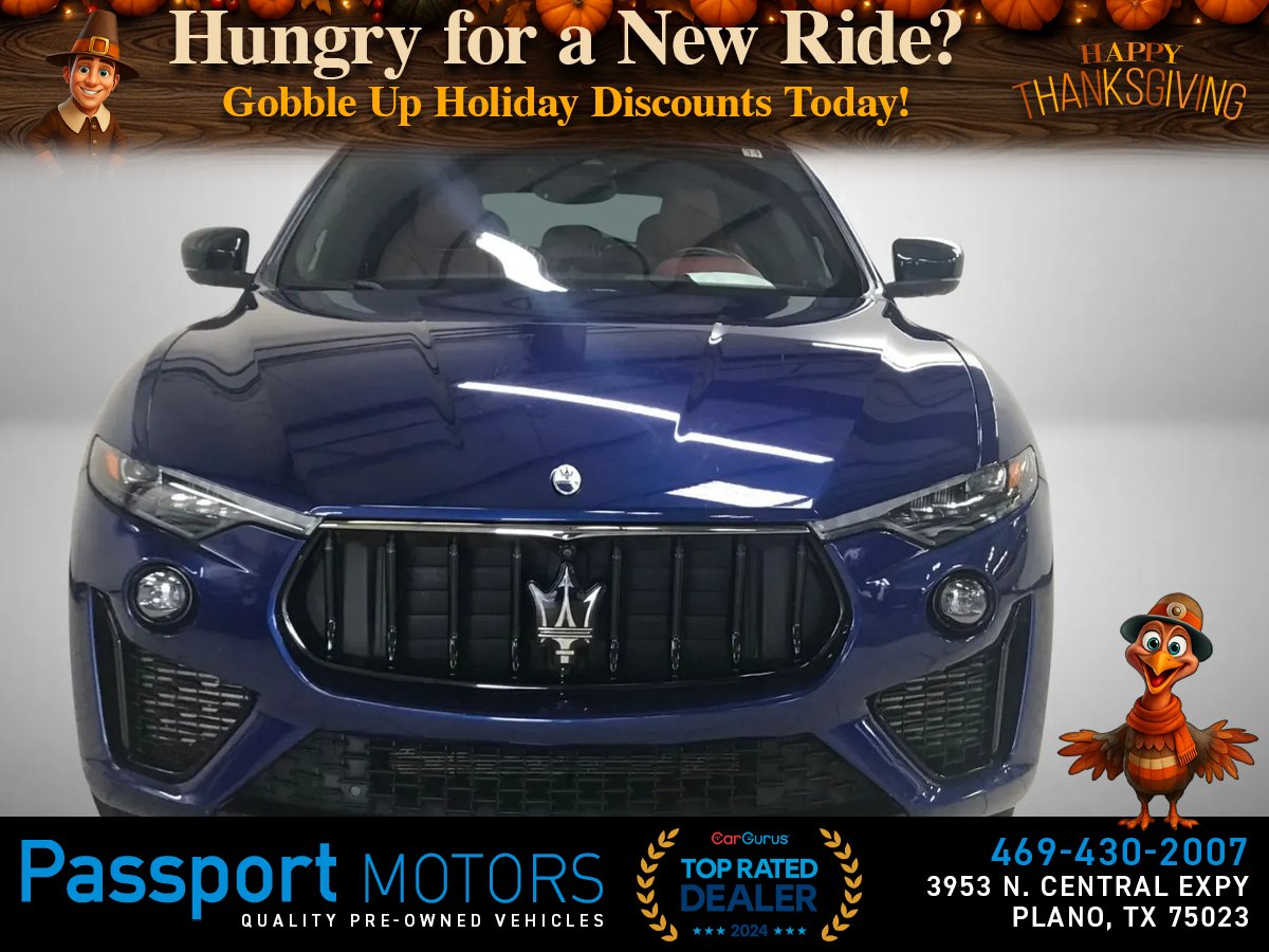 BLUE, 2022 MASERATI LEVANTE/MODENA SPORT/UP GRADED BLACK 21" WHEELS Image