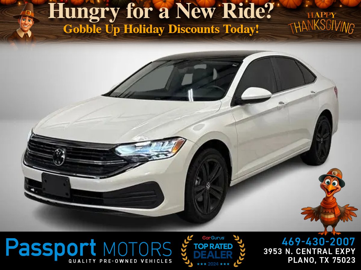 WHITE, 2024 VOLKSWAGEN JETTA/SE/SUNROOF/BALCK WHEELS/TINT Image