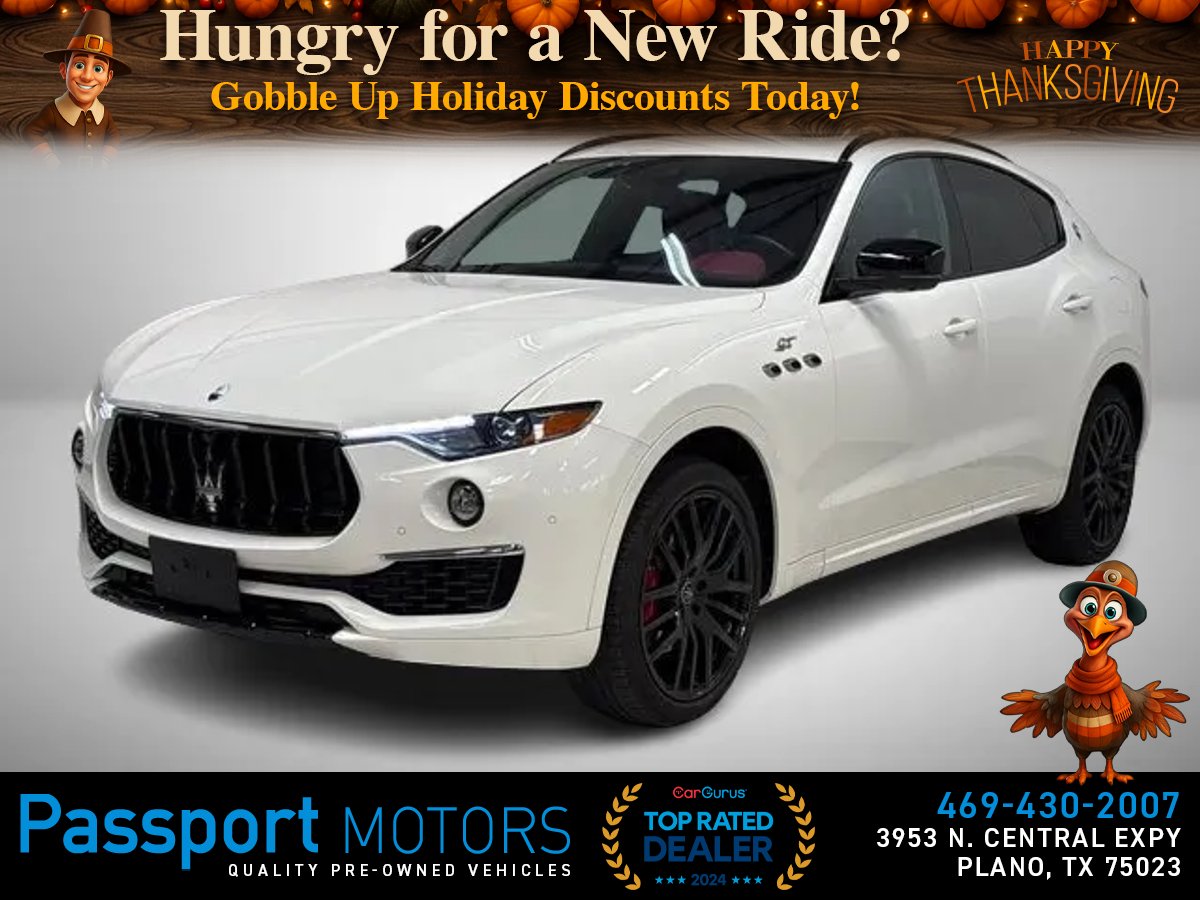 WHITE, 2022 MASERATI LEVANTE/RED INTERIOR/VENTILATED SEATS/BLACK WHEELS Image 