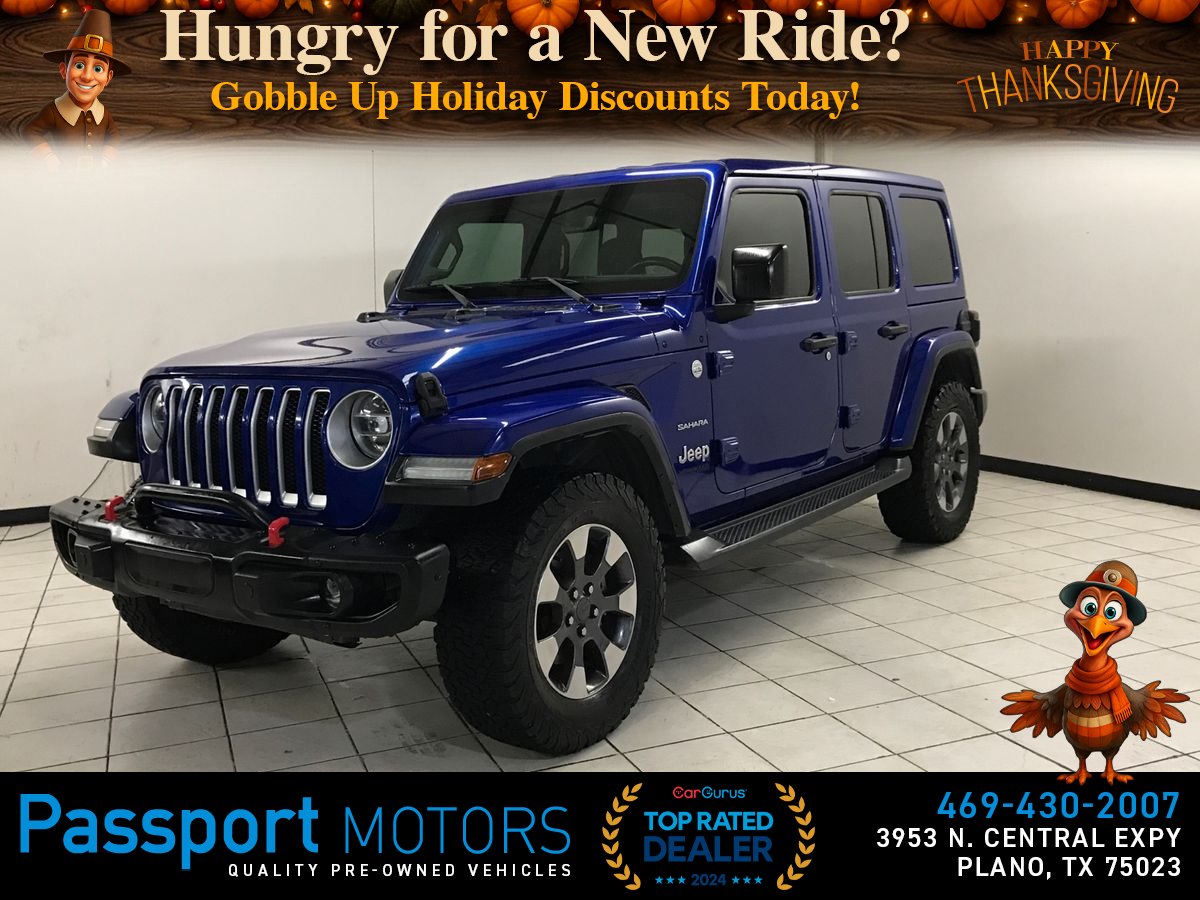 BLUE, 2018 JEEP WRANGLER UNLIMITED Image 