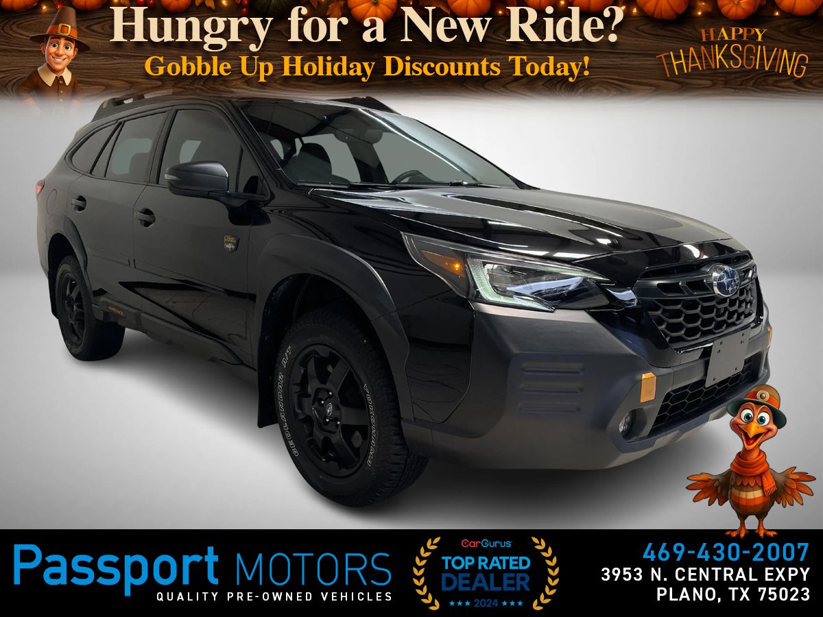 BLACK, 2022 SUBARU OUTBACK/PANORAMIC ROOF/NAVIGATION Image 