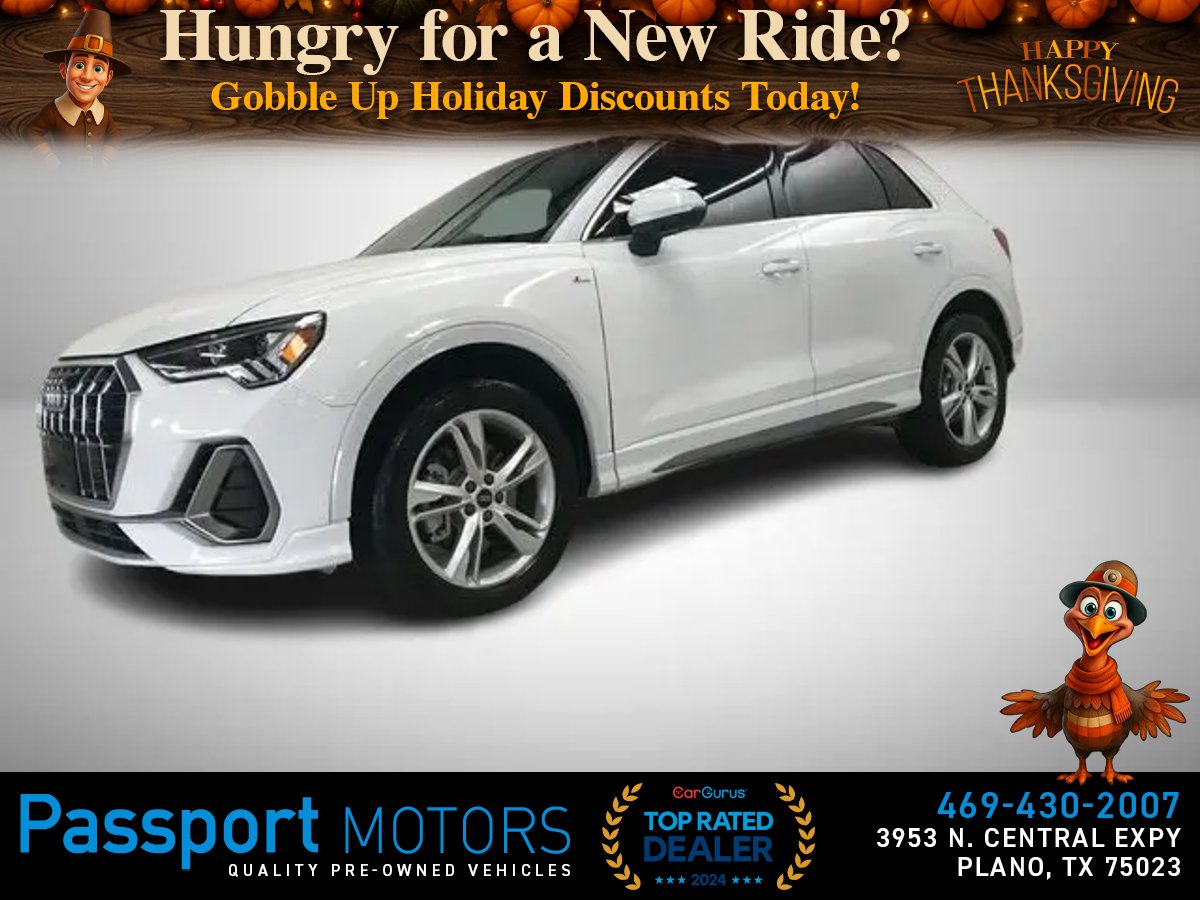 WHITE, 2024 AUDI Q3/PREMIUM PLUS/SUN ROOF/19" WHEELS Image 