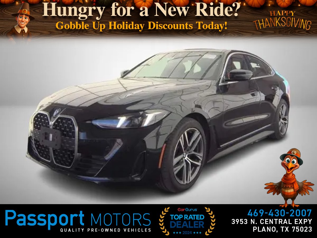 BLACK, 2025 BMW 430I X/PREMIUM PKG/HEADS UP/PARKING ASSITS PKG Image 