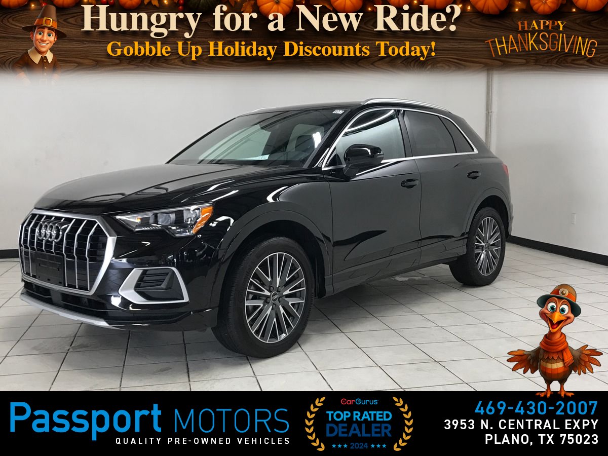 BLACK, 2022 AUDI Q3/UP GRADED 19" WHEELS/PANORAMIC ROOF Image 