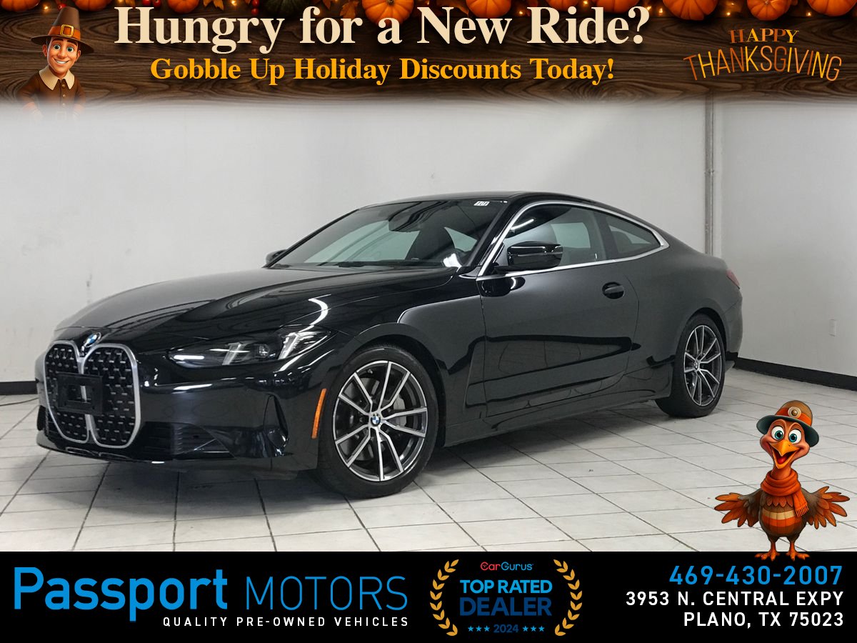 BLACK, 2025 BMW 430I/PREMIUM PKG/HEADS UP DISPLAY/CURVE DISPLAY Image 