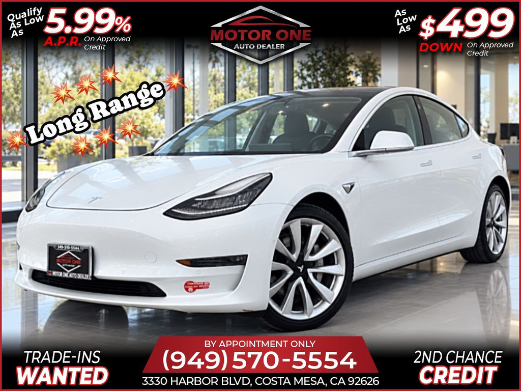 2018 TESLA MODEL 3 LONG RANGE for sale in COSTA MESA