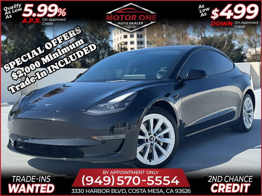 2022 TESLA MODEL 3 LONG RANGE FULL SELF DRIVING for sale in COSTA MESA