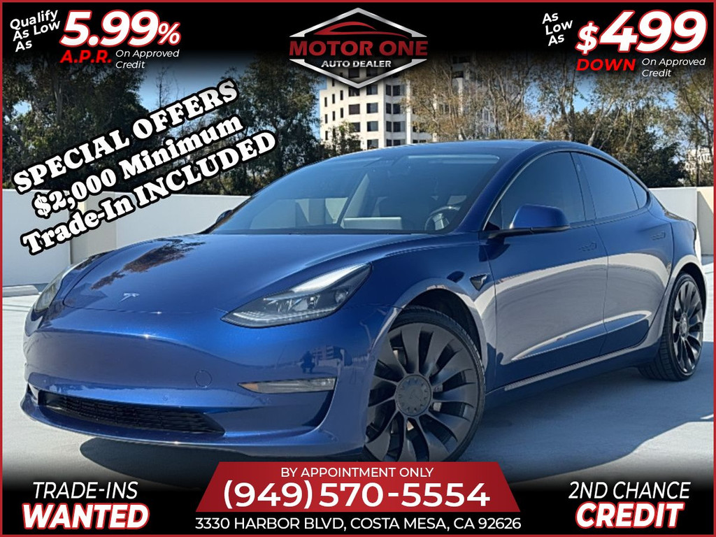 2021 TESLA MODEL 3 LONG RANGE DUAL MOTOR AWD for sale in COSTA MESA