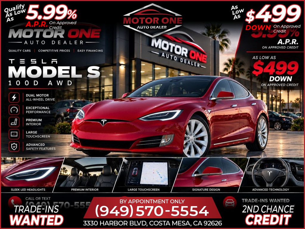2017 TESLA MODEL S 100D AWD SEDAN 4D for sale in COSTA MESA
