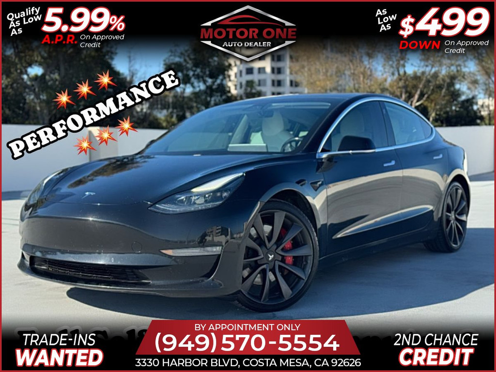 2020 TESLA MODEL 3 DUAL MOTOR PERFORMANCE AWD for sale in COSTA MESA