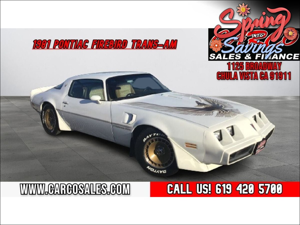 1981 PONTIAC FIREBIRD for sale in CHULA VISTA