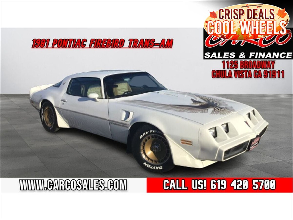 1981 PONTIAC FIREBIRD for sale in CHULA VISTA