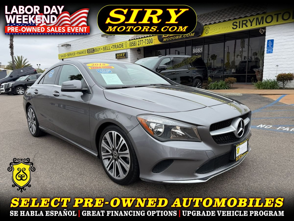 2018 MERCEDES-BENZ CLA for sale in SAN DIEGO