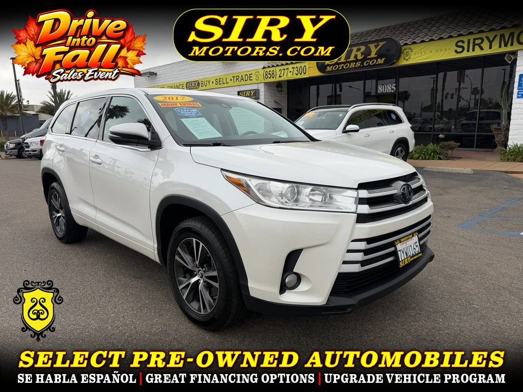 2017 TOYOTA HIGHLANDER for sale in CHULA VISTA
