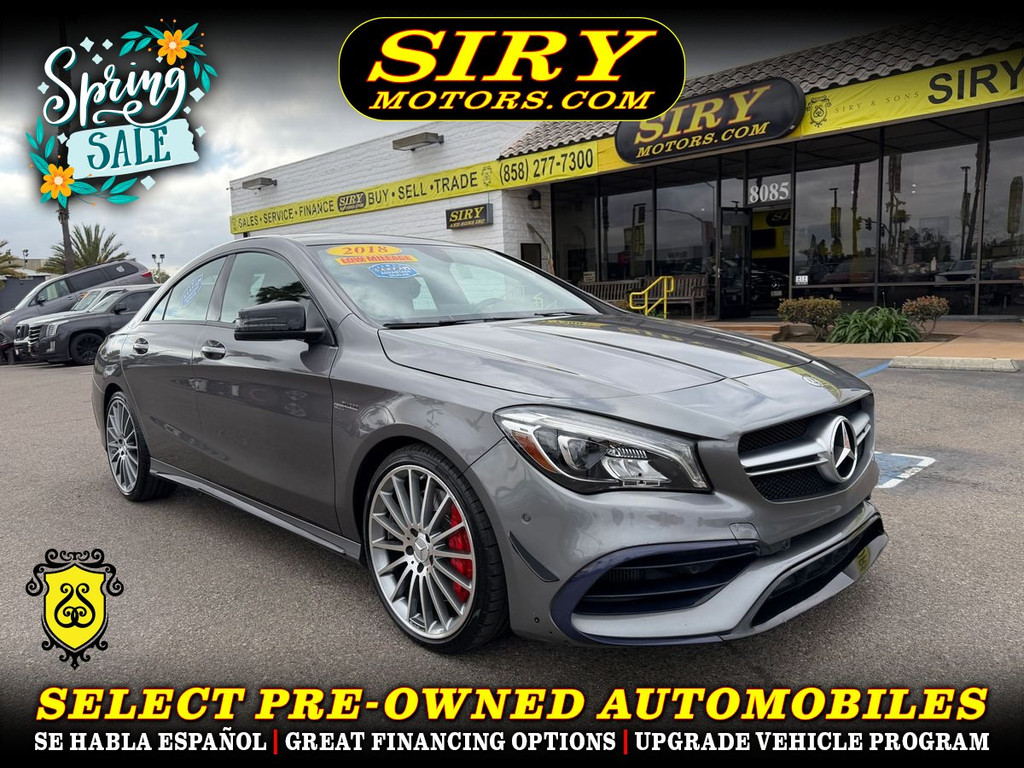 2018 MERCEDES-BENZ MERCEDES-AMG CLA for sale in SAN DIEGO