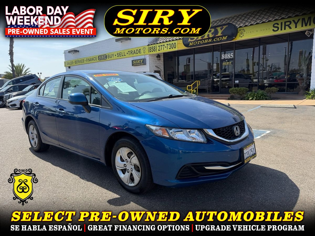 2013 HONDA CIVIC for sale in SAN DIEGO