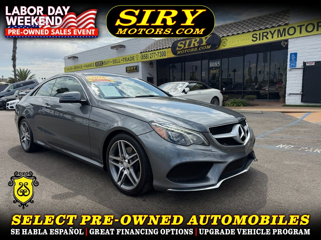 2016 MERCEDES-BENZ E-CLASS for sale in SAN DIEGO
