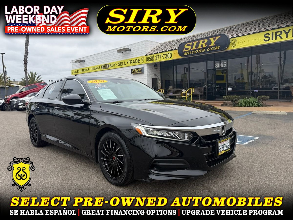 2020 HONDA ACCORD for sale in CHULA VISTA