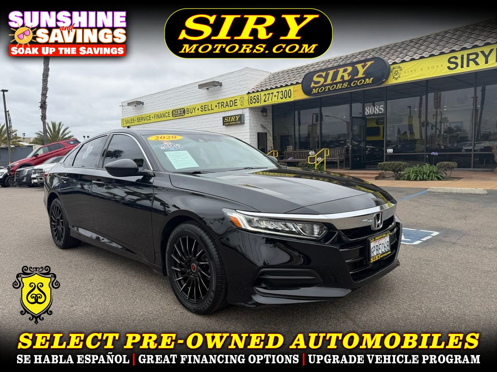 2020 HONDA ACCORD for sale in CHULA VISTA