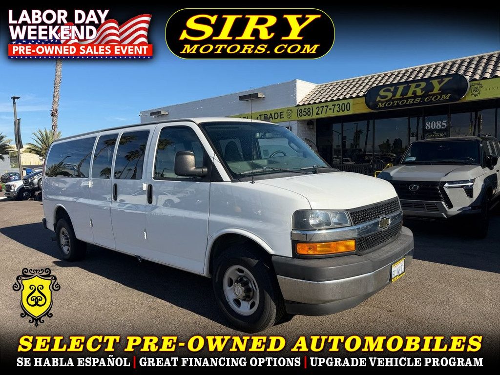 2018 CHEVROLET EXPRESS 3500 PASSENGER for sale in SAN DIEGO