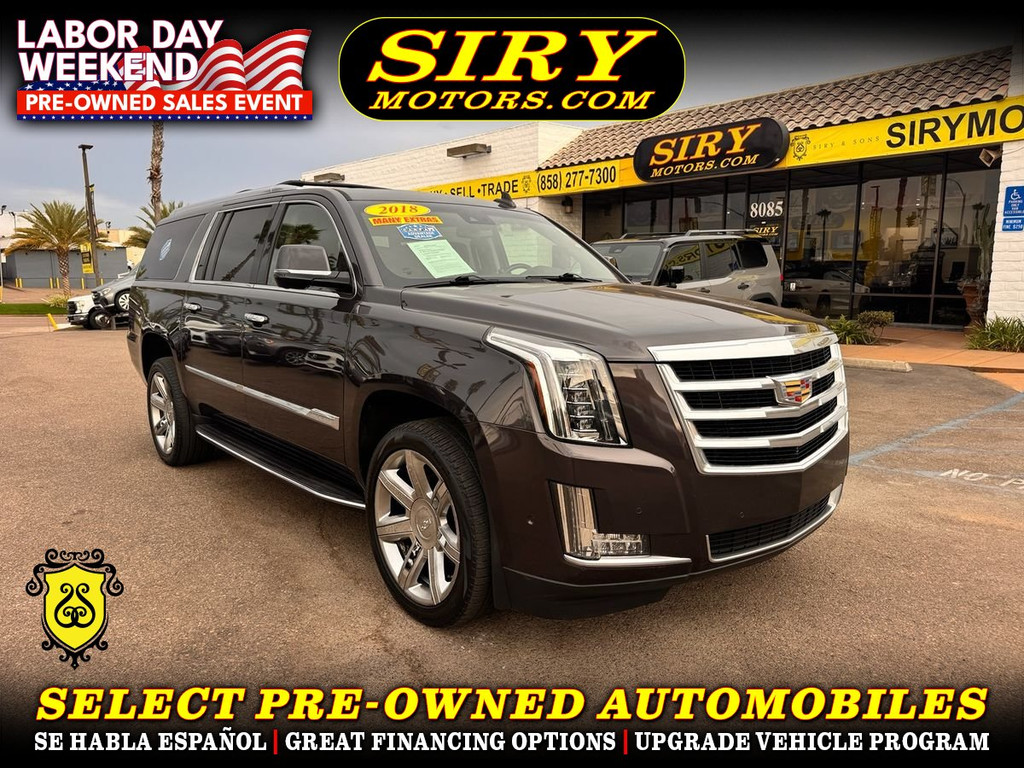 2018 CADILLAC ESCALADE ESV for sale in SAN DIEGO