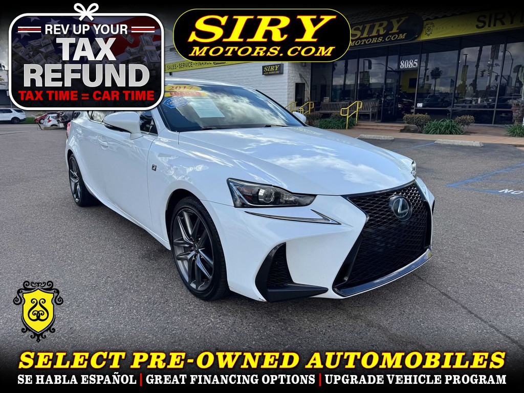 2017 LEXUS IS for sale in SAN DIEGO