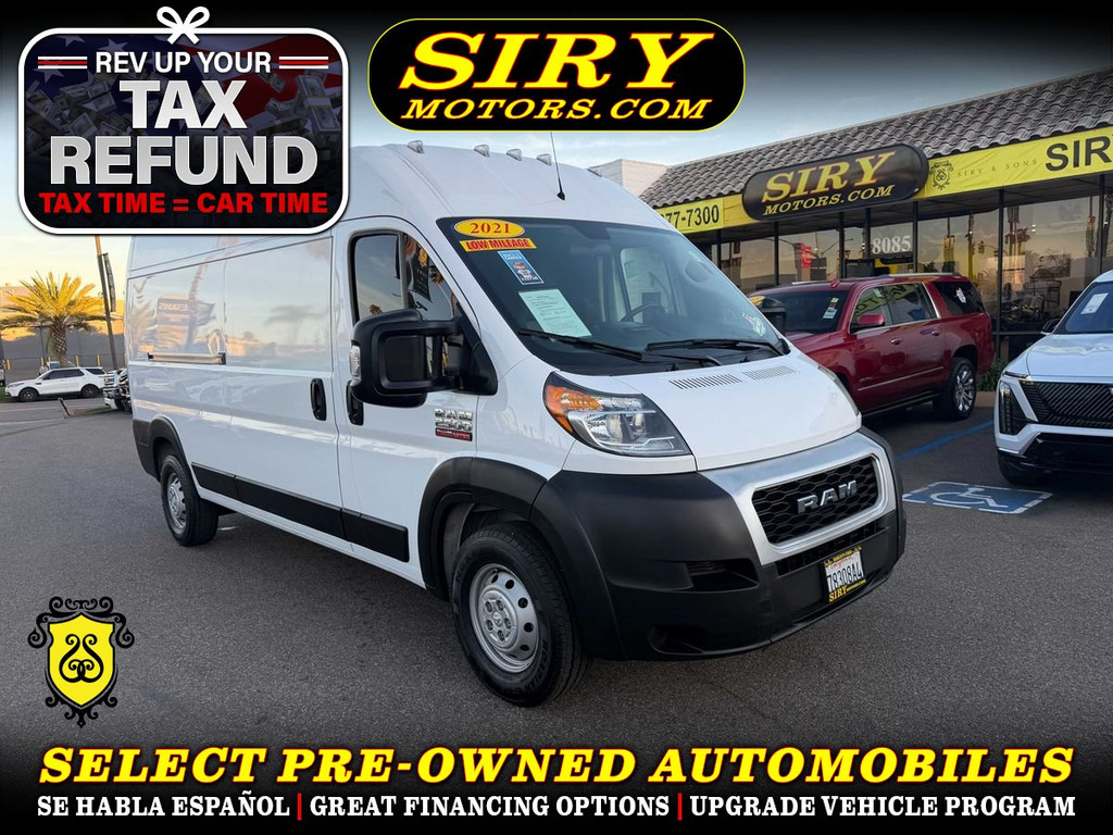 2021 RAM PROMASTER CARGO VAN for sale in CHULA VISTA