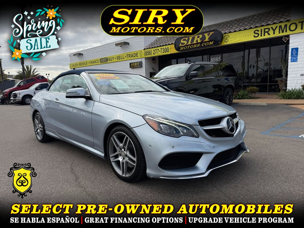 2016 MERCEDES-BENZ E-CLASS for sale in SAN DIEGO