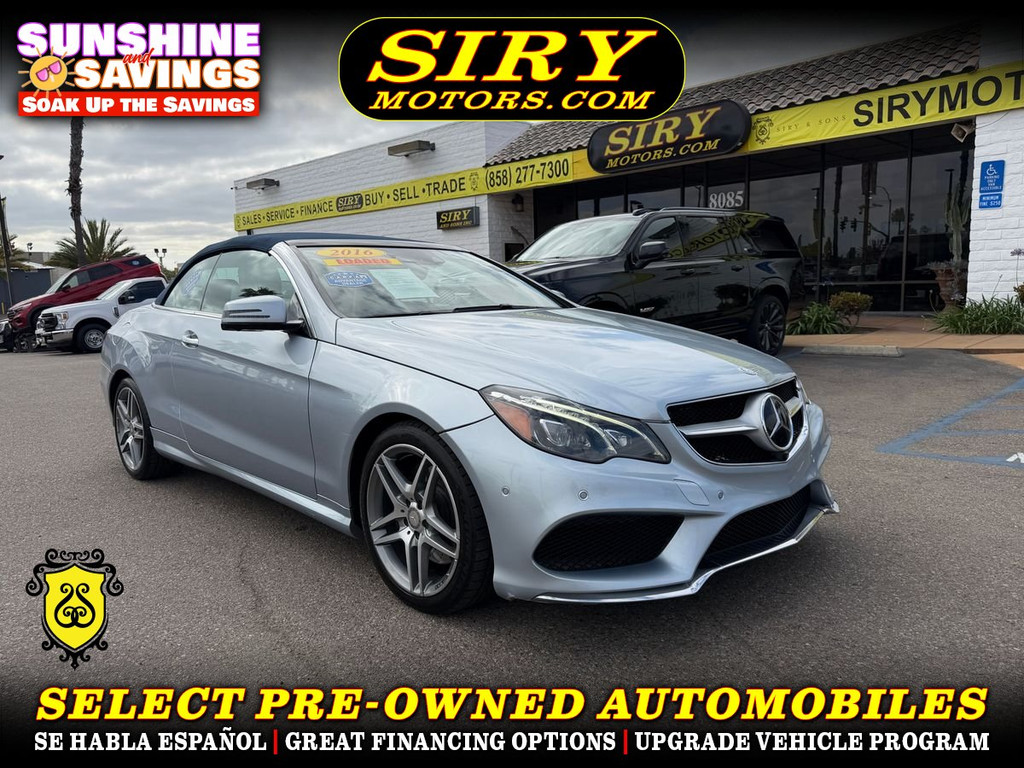 2016 MERCEDES-BENZ E-CLASS for sale in CHULA VISTA