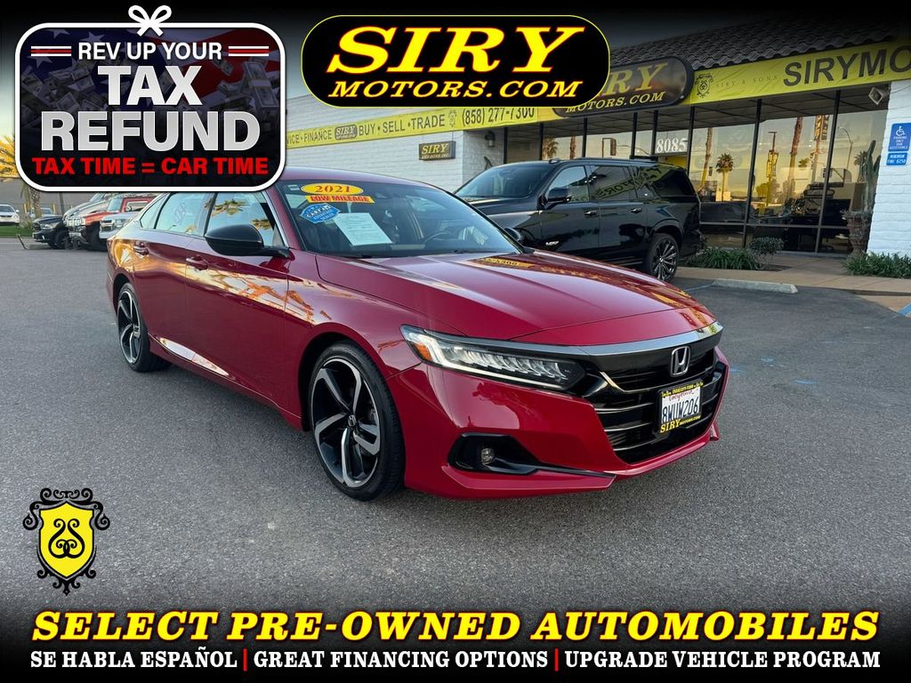 2021 HONDA ACCORD for sale in SAN DIEGO