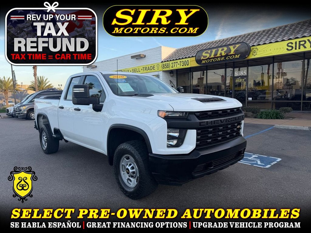 2020 CHEVROLET SILVERADO 2500 HD DOUBLE CAB for sale in SAN DIEGO