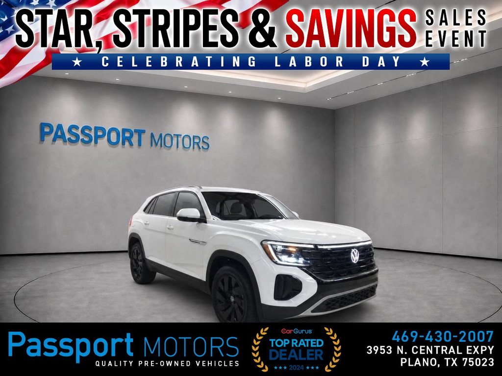 2024 VOLKSWAGEN ATLAS CROSS SPORT/UP GRADED 20" BLACK WHEELS/PANO ROOF for sale in PLANO