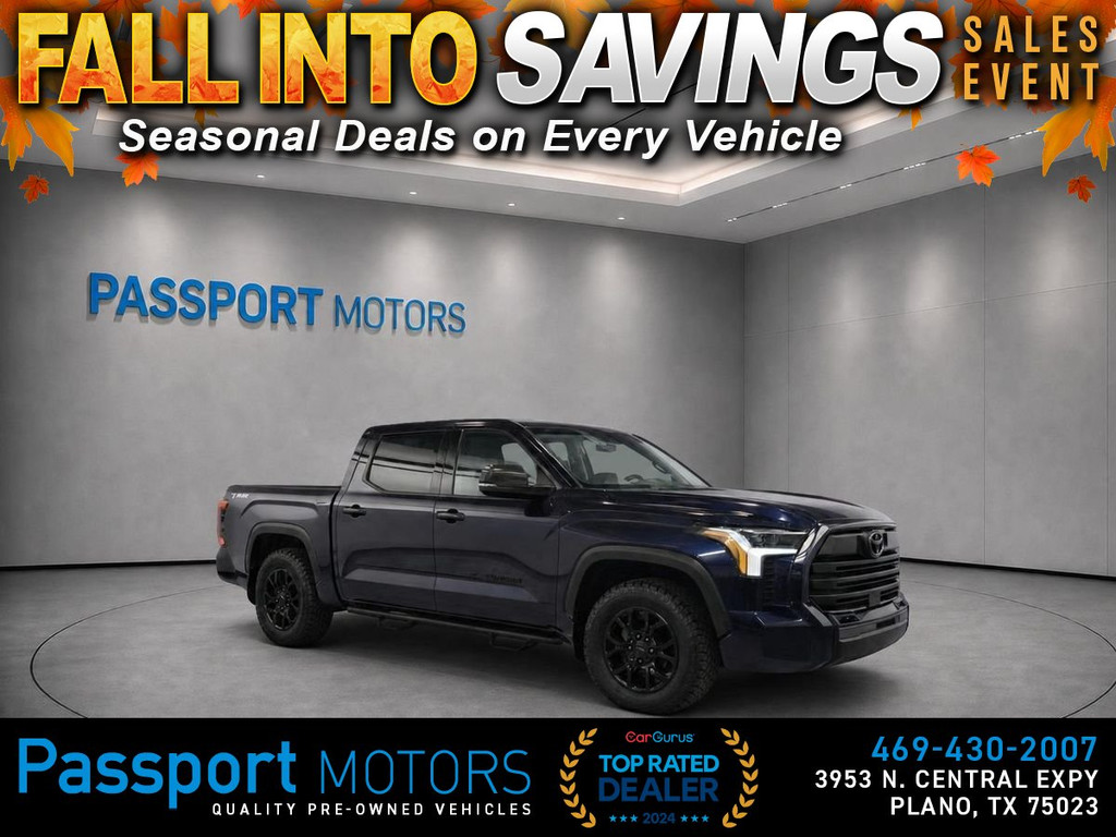 2023 TOYOTA TUNDRA CREWMAX/TSS OFFROAD/20" BLAKC WHEELS for sale in PLANO