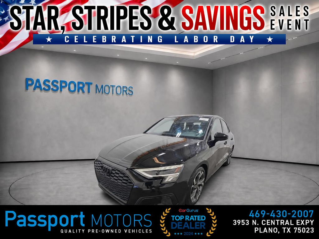 2023 AUDI A3/PREMIUM PLUS PKG/BLACK OPTIC PKG for sale in PLANO