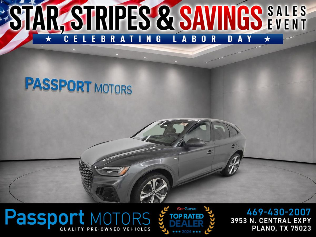 2023 AUDI Q5 SPORTBACK/BLACK OPTIC/PKG/21"SPORT WHEELS/PREMIUM PLUS/COOLING SEATS for sale in PLANO