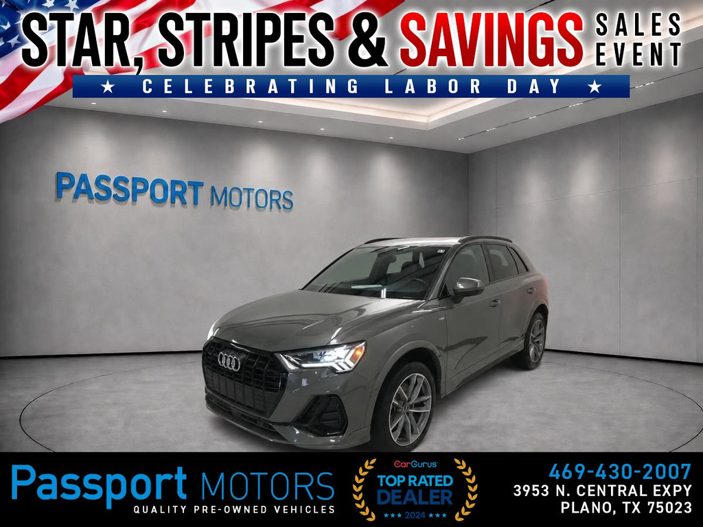 2024 AUDI Q3/BLACK OPTIC/PREMIUM PLUS PKG/19" SPORT WHEELS for sale in PLANO