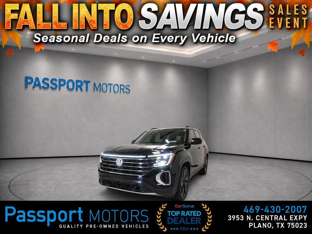 2024 VOLKSWAGEN ATLAS/PANORAMIC ROOF/BLACK 20" WHEELS/COOLING SEATS for sale in PLANO