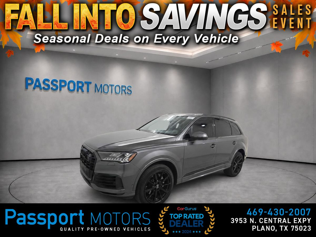 2023 AUDI Q7/EXECUTIVE PKG/BLACK OPTIC PKG/21" BLACK WHEELS for sale in PLANO