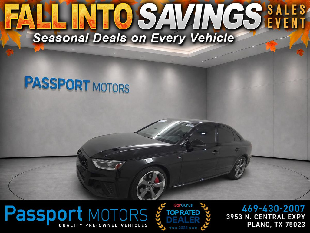 2024 AUDI A4/S LINE/PREMIUM PLUS/BLACK OPTIC/VENTILATED SEATS for sale in PLANO