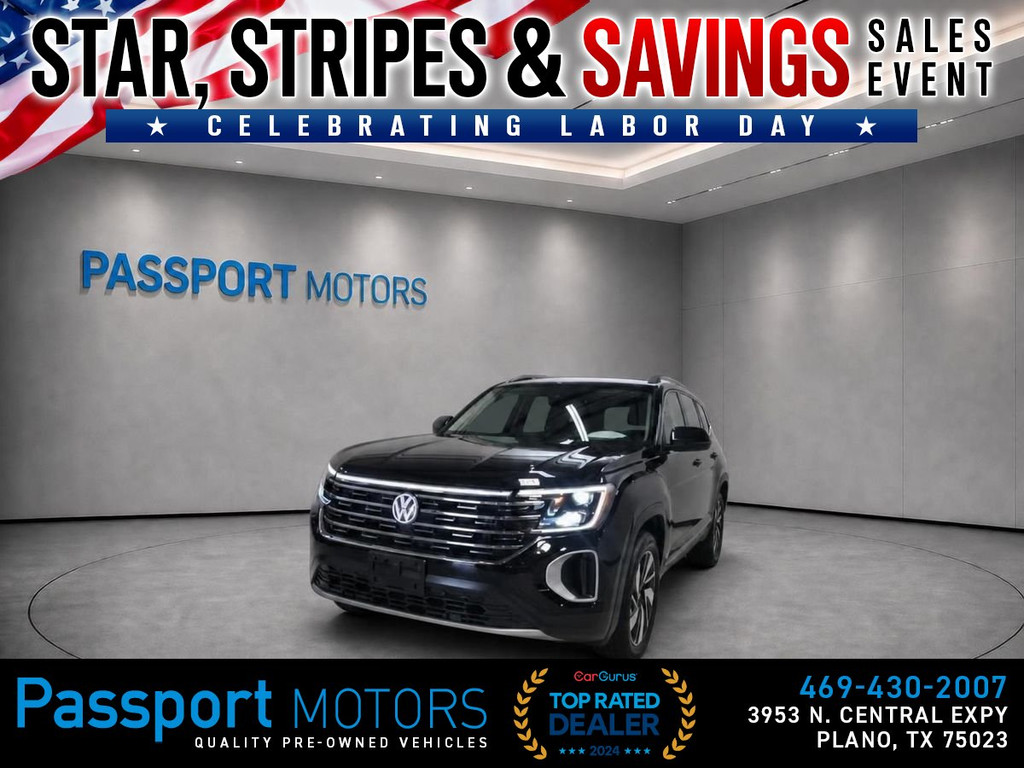 2025 VOLKSWAGEN ATLAS SEL 4 MOTION/REAR CAPTAIN CHAIRS/20" WHEELS for sale in PLANO