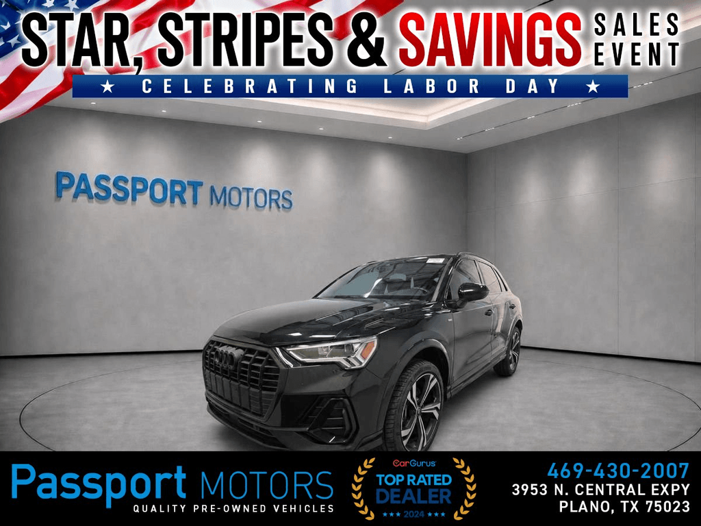 2023 AUDI Q3/BLACK OPTIC PKG/TECHNOLOGY PKG/PREMIUM PLUS/20" WHEELS for sale in PLANO