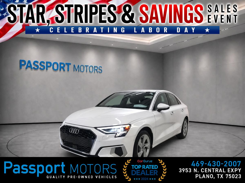 2023 AUDI A3/CONVENIENCE PKG/PREMIUM PKG for sale in PLANO