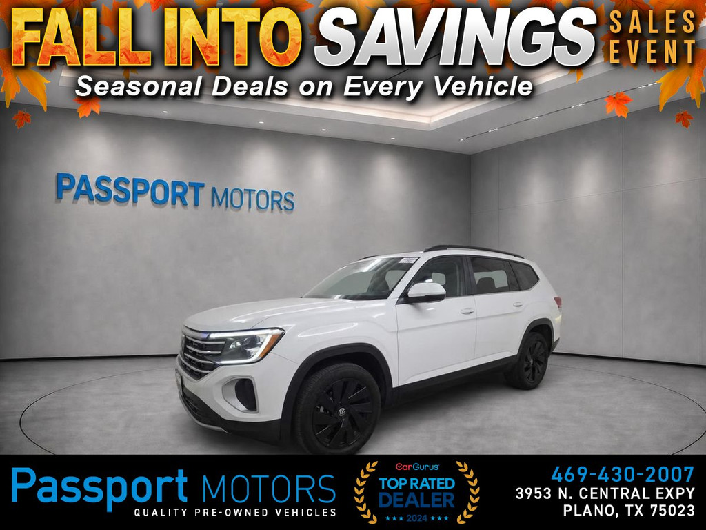 2024 VOLKSWAGEN ATLAS/PANO ROOF/20" BLACK WHEELS/REAR CAPTAIN CHAIR for sale in PLANO