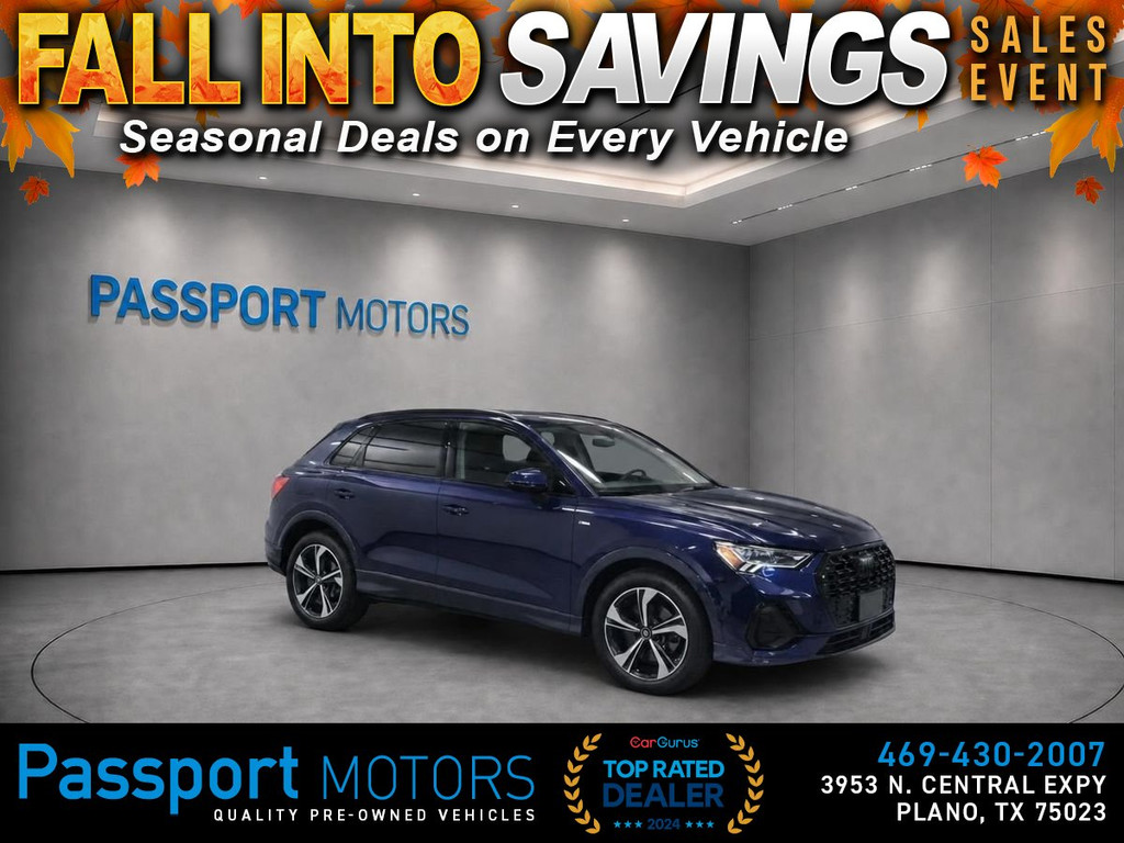 2023 AUDI Q3/BLACK OPTIC/TECH PKG/20" WHEELS/PREMIUM PLUS for sale in PLANO