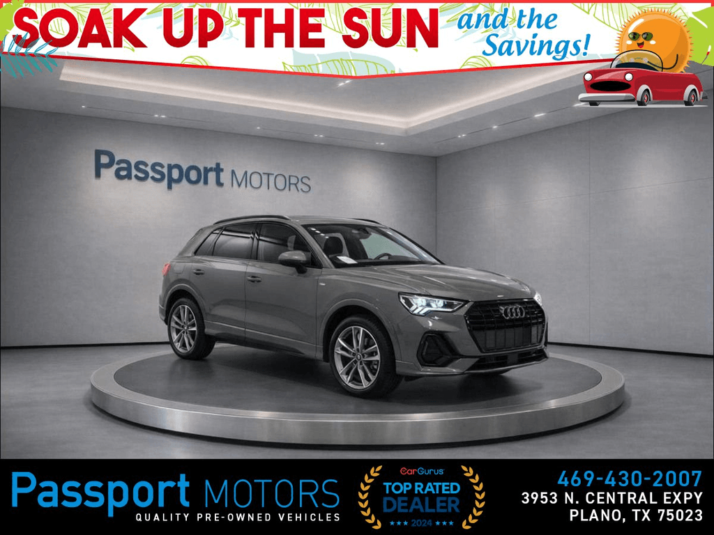 2023 AUDI Q3/BLACK OPTIC SPORT PKG/TECH PKG/PREMIUM PLUS PKG for sale in PLANO