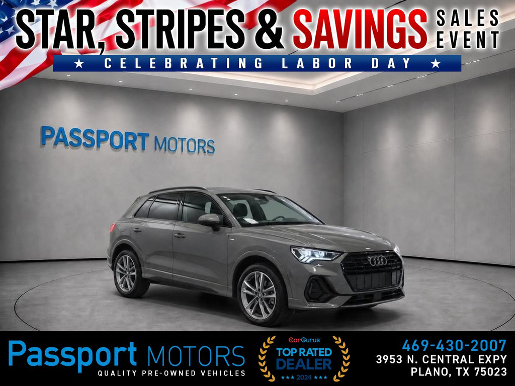 2023 AUDI Q3/BLACK OPTIC SPORT PKG/TECH PKG/PREMIUM PLUS PKG for sale in PLANO