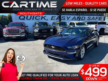 BLUE, 2018 FORD MUSTANG ECOBOOST Image 