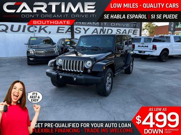 BLACK, 2017 JEEP WRANGLER UNLIMITED SAHARA SPORT Image 